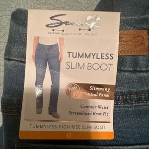 New! Women size 12 STRETCH Seven7 Tummyless Slim bootcut jeans